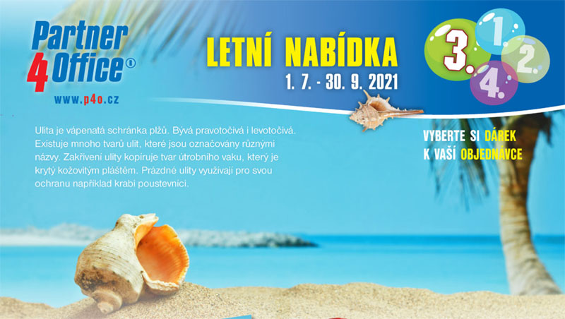 Kvartální leták Partner 4 Office červenec – září 2021